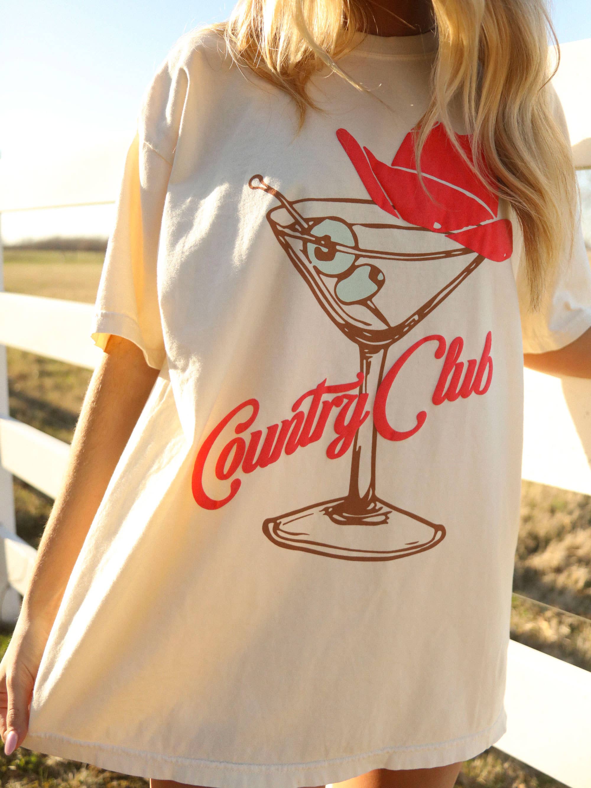 Cowboy Country Club Martini Tee