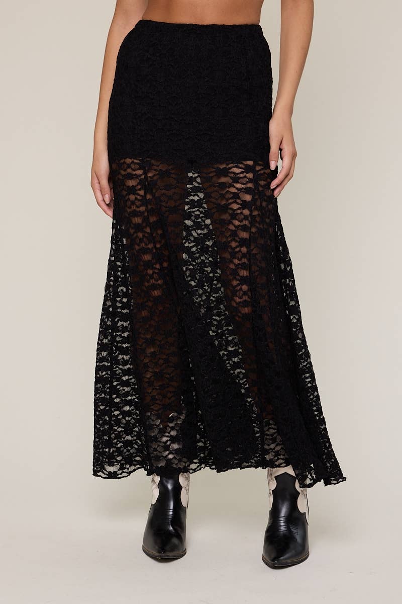 Moonlight Lace Maxi Skirt