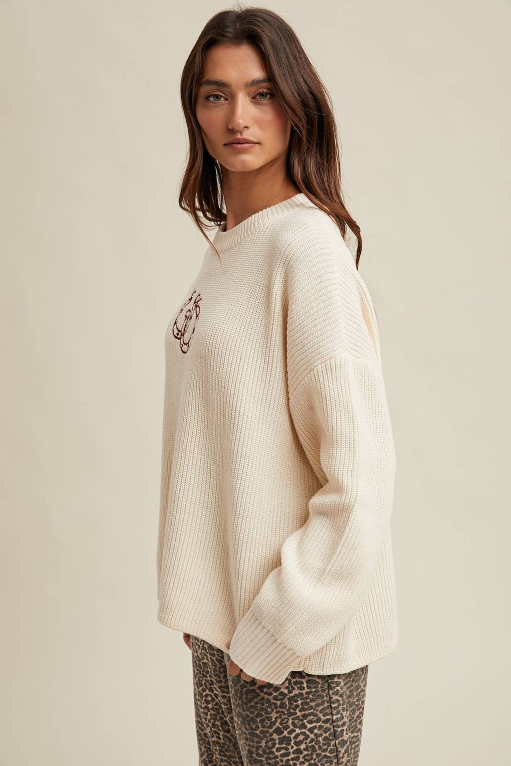Double Horseshoe Sweater-Ivory