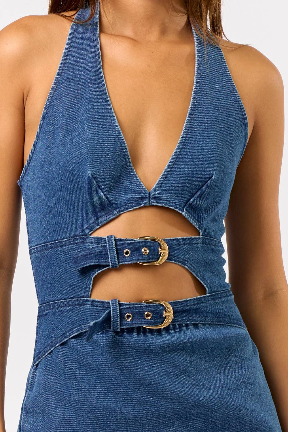 Bandera Buckle Denim Dress