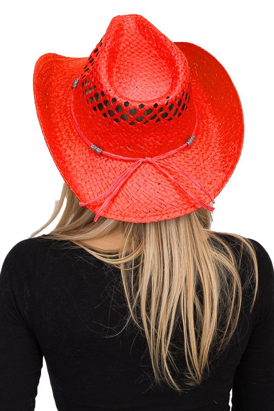 Boho Cowgirl Hat- Red