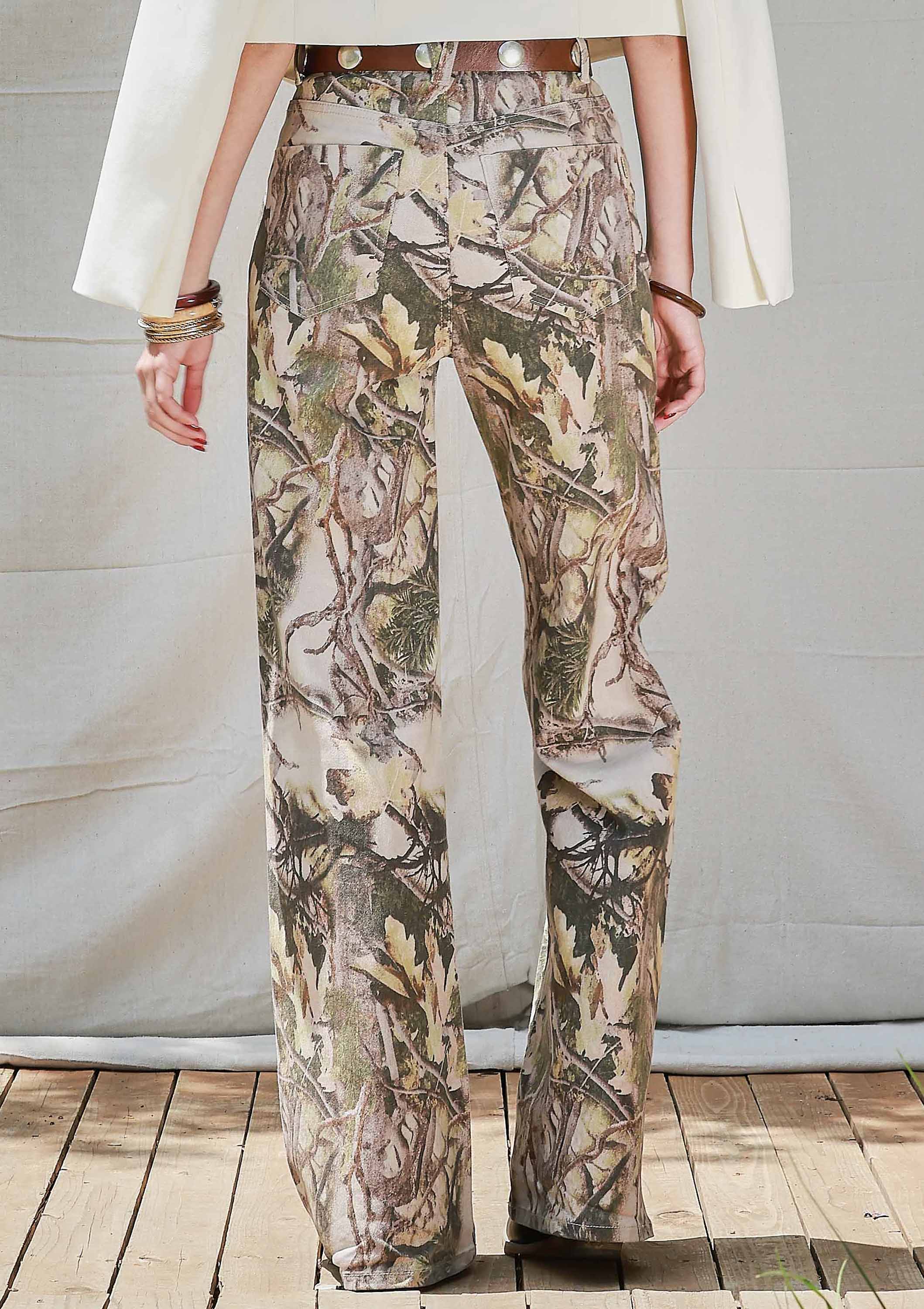 Combat Muse Camo Wide-Leg Jeans