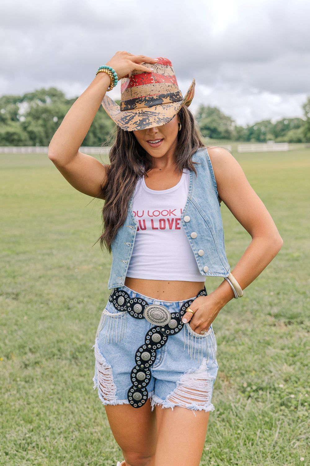 Rhinestone Rodeo Jean Shorts