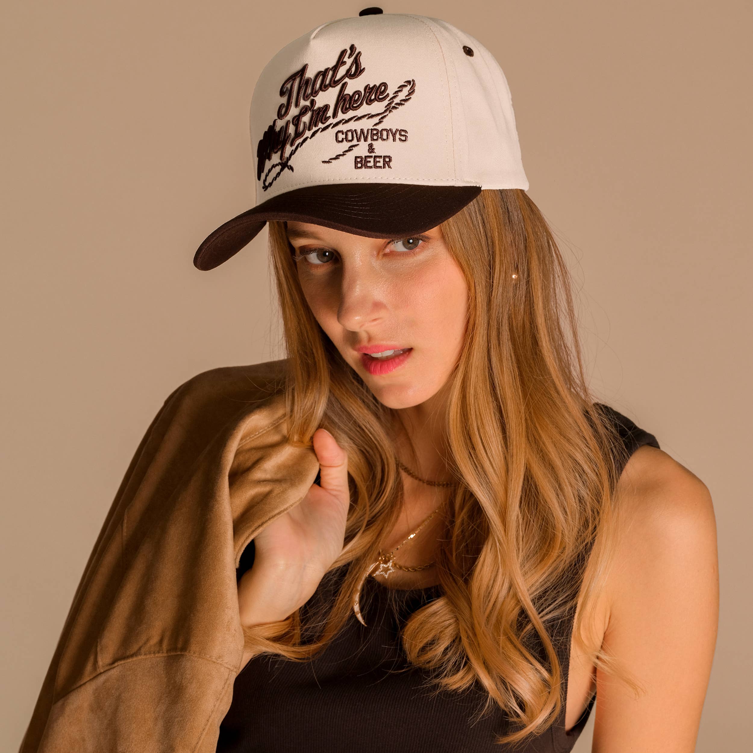 THAT'S WHY I'M HERE Cotton Trucker Cap