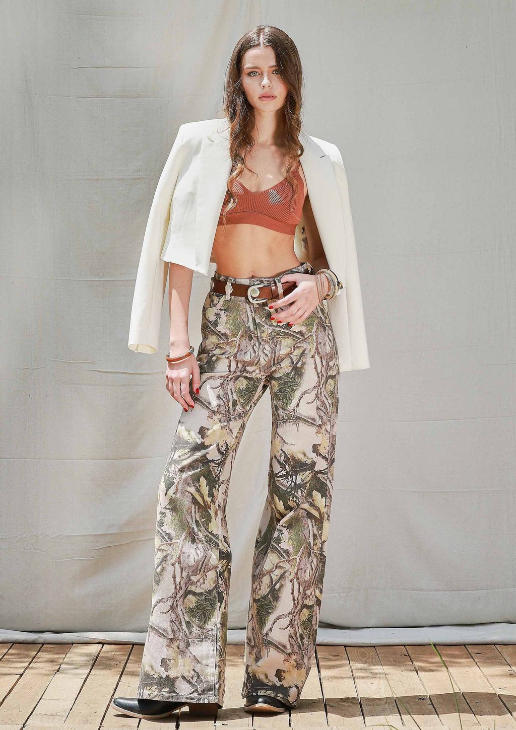 Combat Muse Camo Wide-Leg Jeans