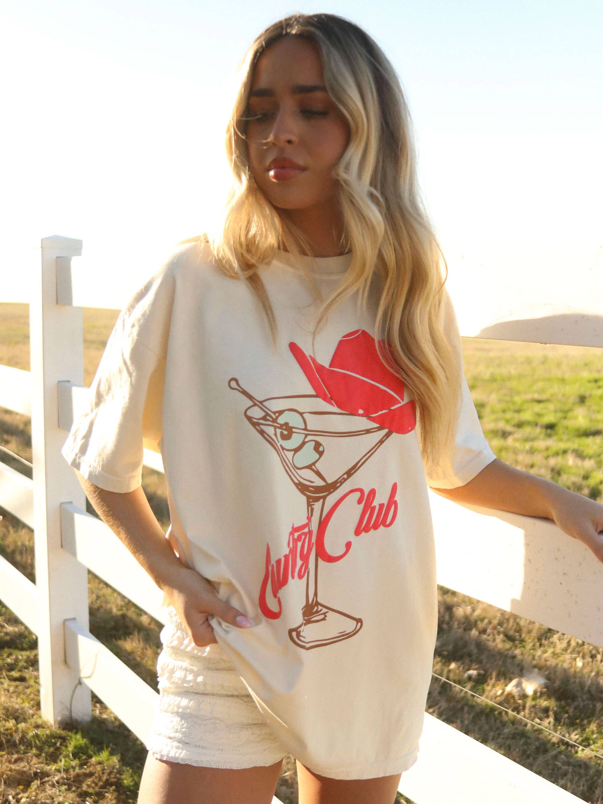 Cowboy Country Club Martini Tee