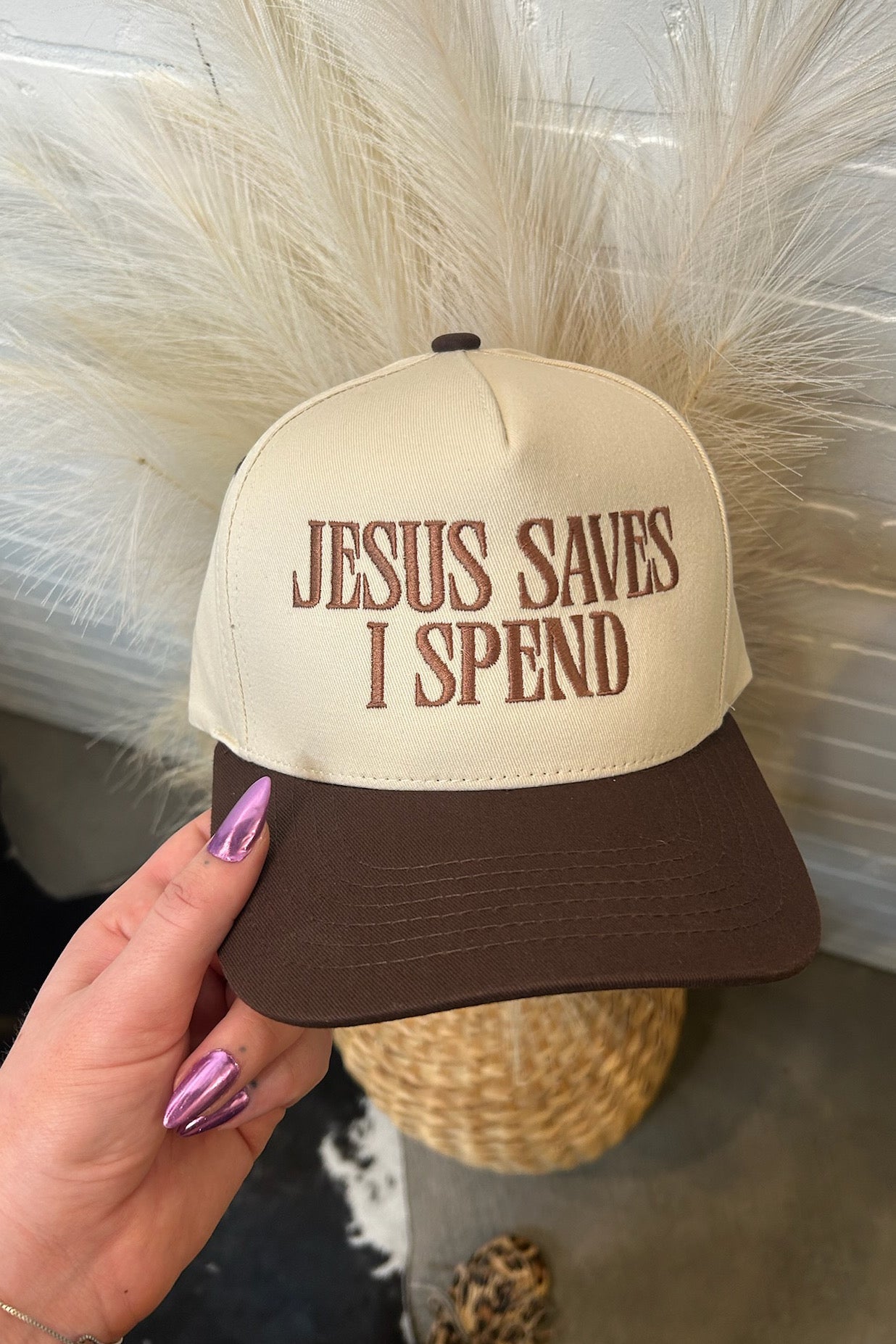 Jesus Saves I Spend Hat