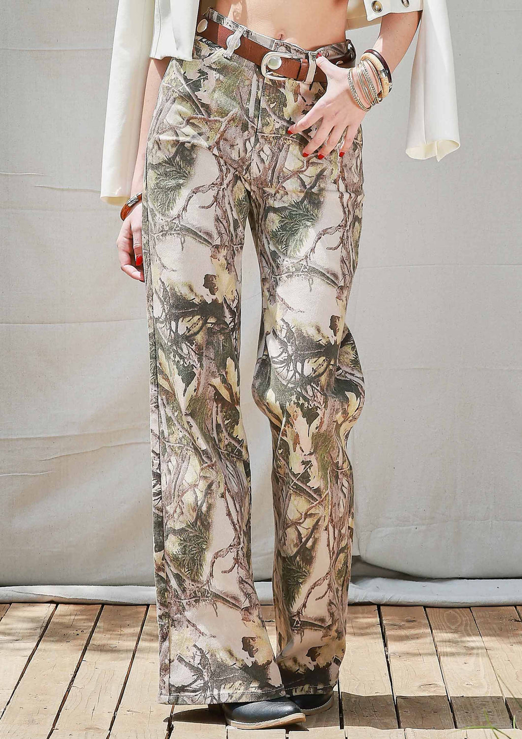 Combat Muse Camo Wide-Leg Jeans
