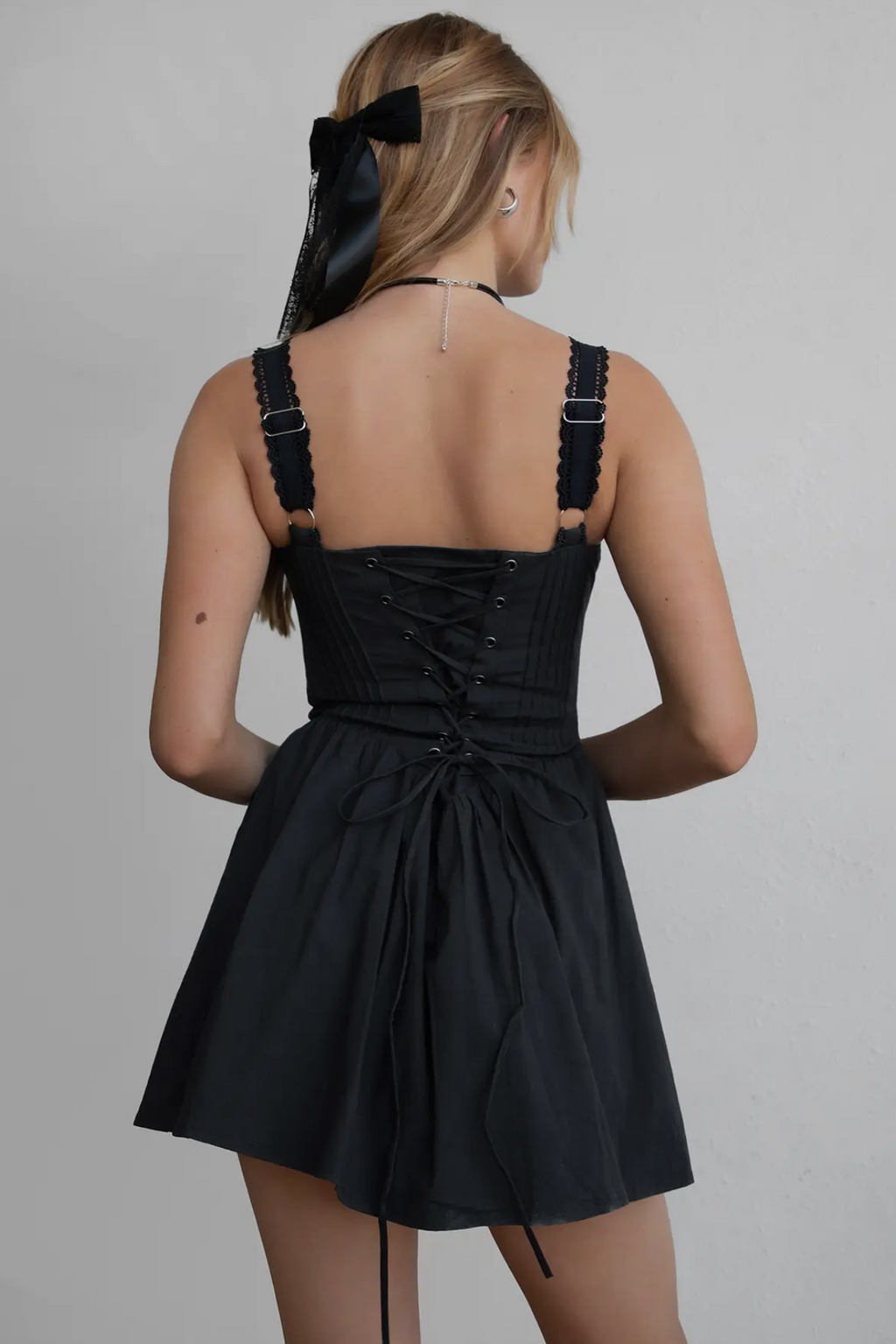 Darcy Poplin Mini Dress - Black