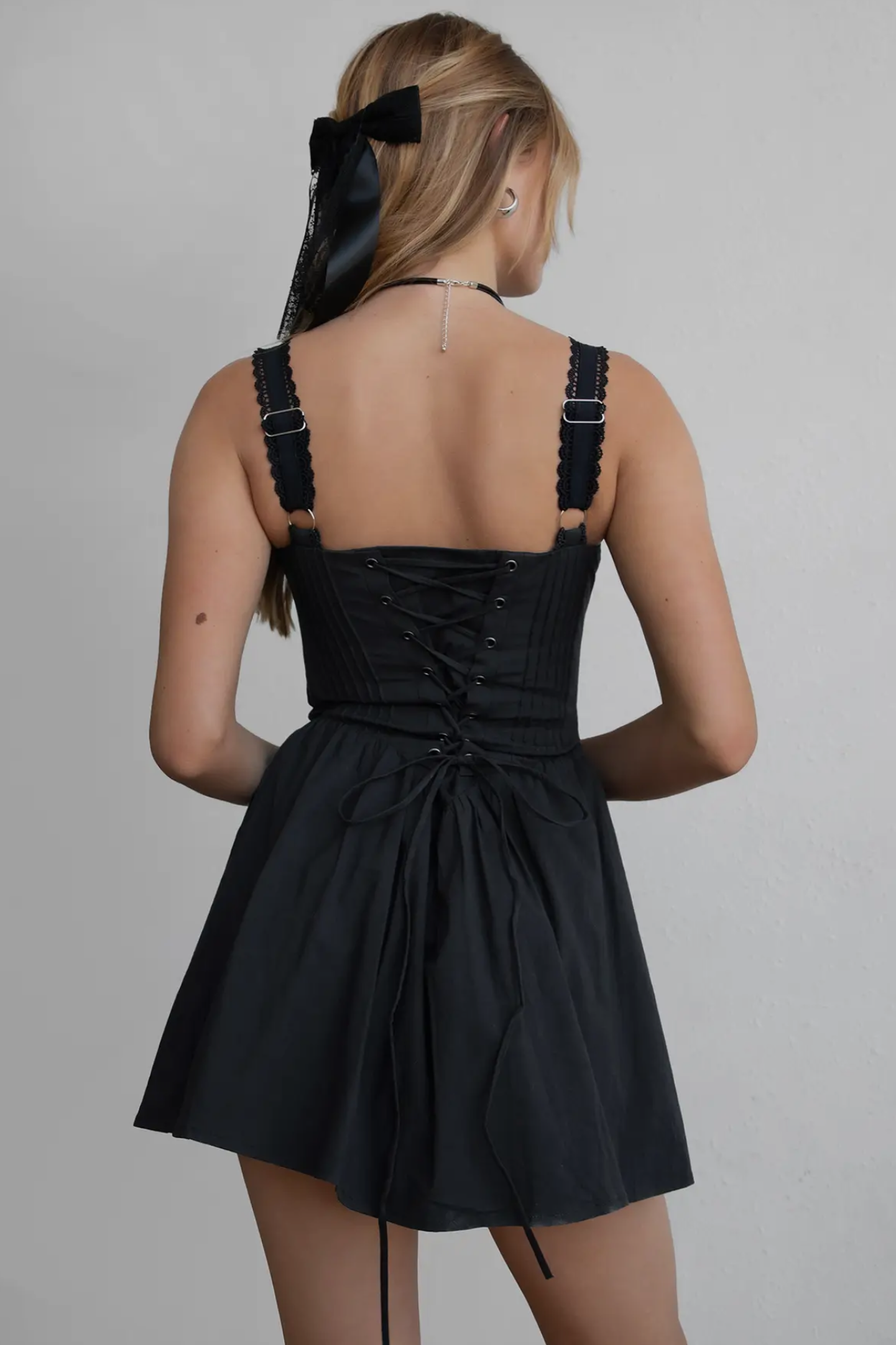 Darcy Poplin Mini Dress - Black