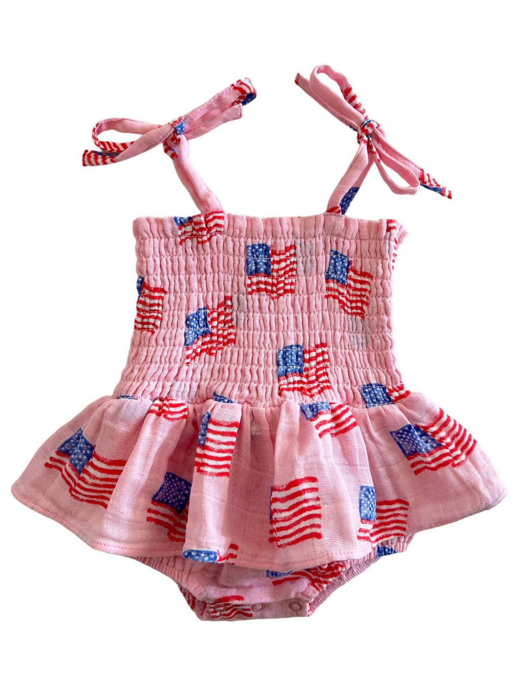 SpearmintLOVE - American Flag Onsie Pink