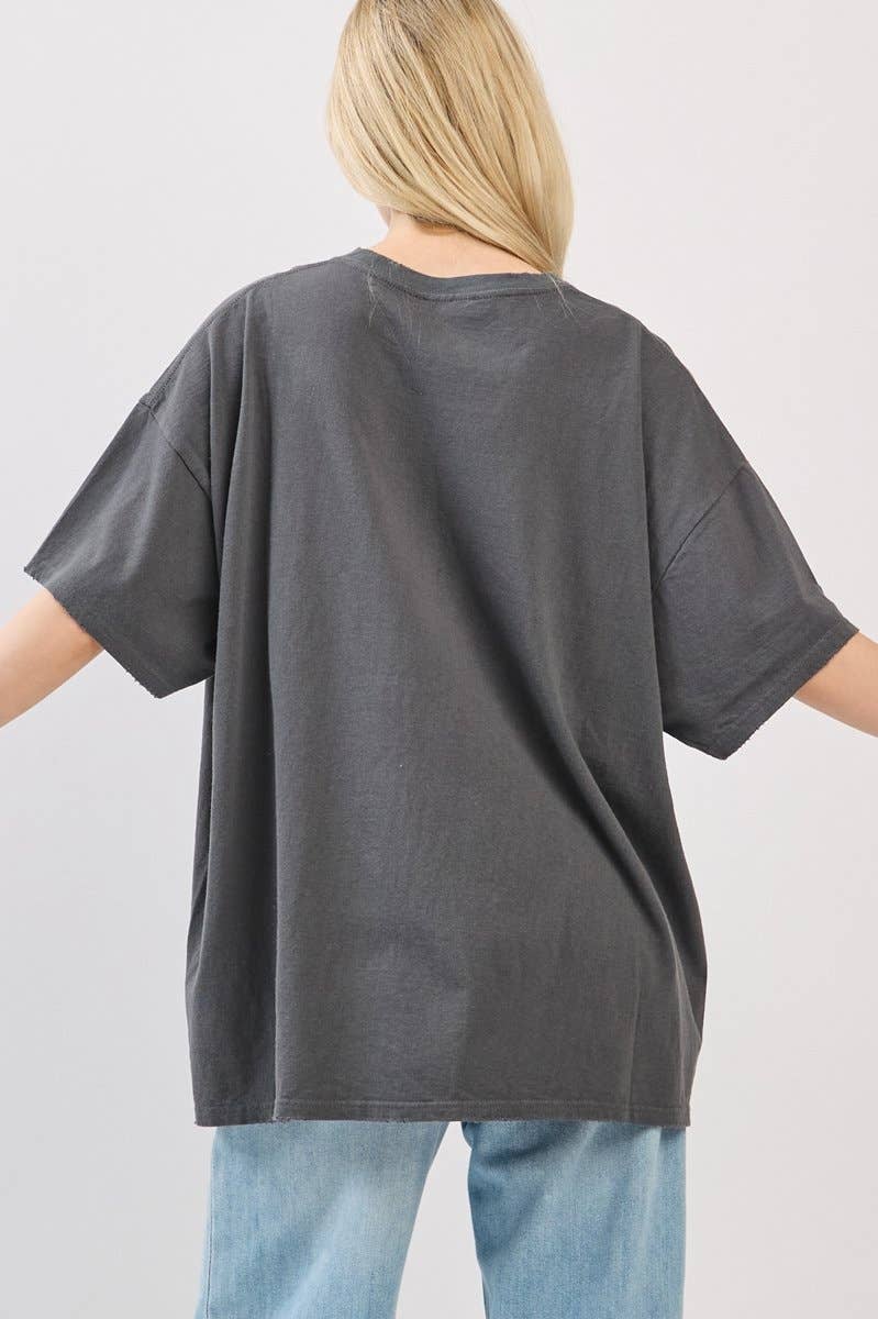 Ride ’Em Rebel Oversized Tee - Black