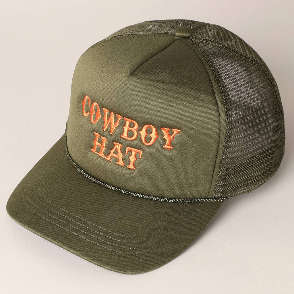 Pre-Order Cowboy Hat- Mesh Back Trucker Hat