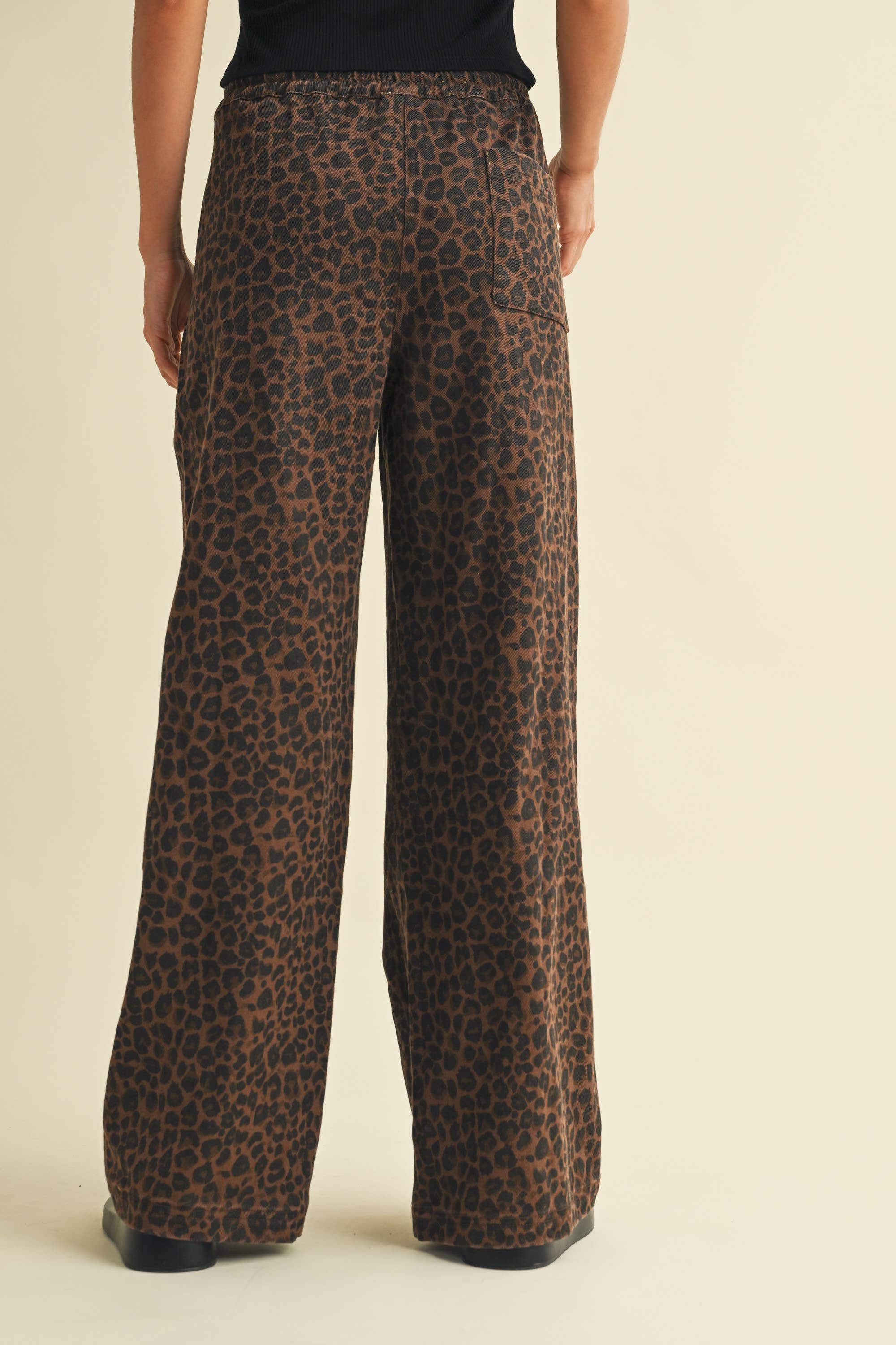 Leopard Print Track Pants