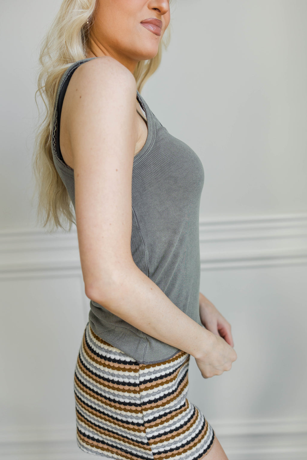 Antique Olive V Tank