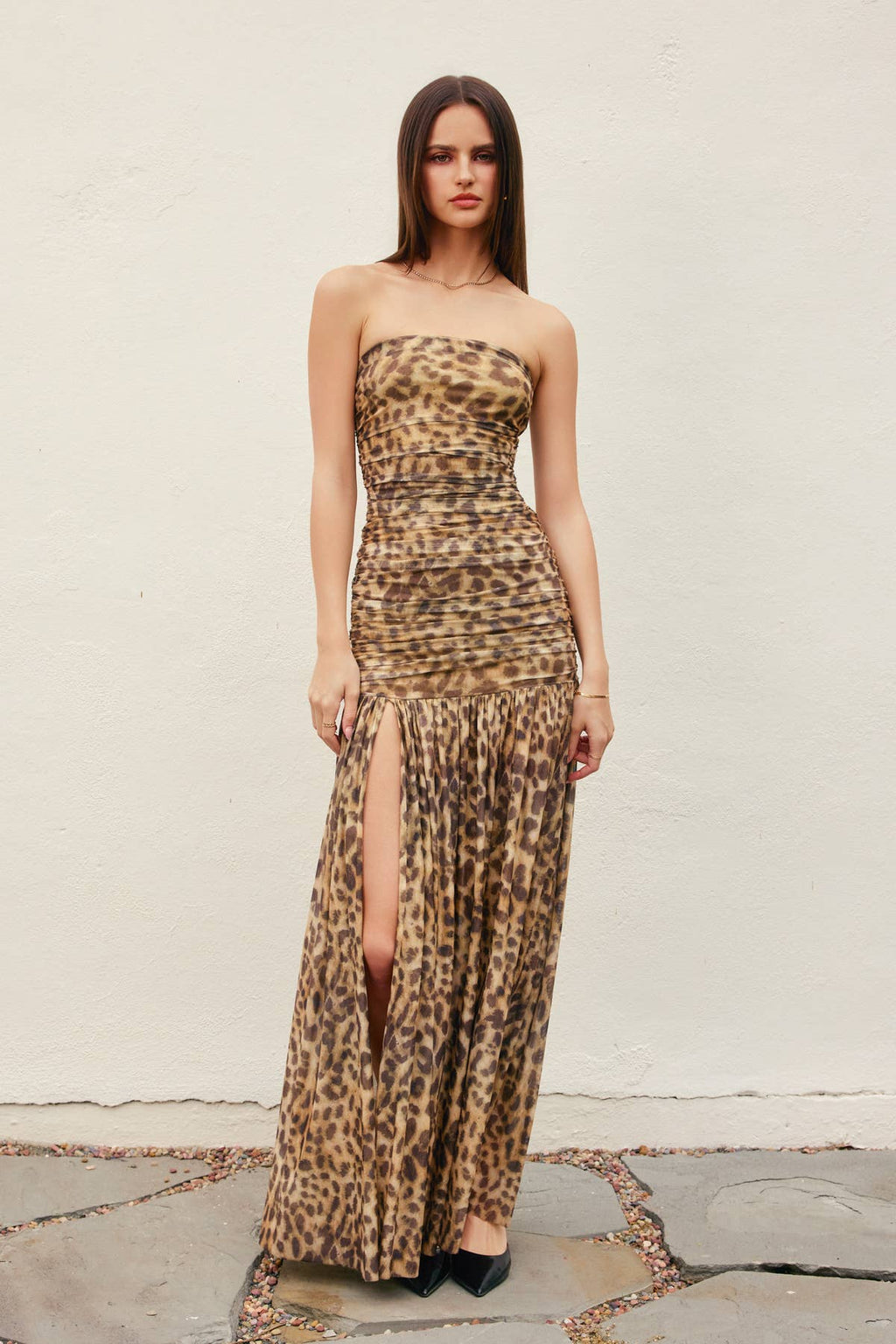 Wild Maxi Dress- Mocha Leopard