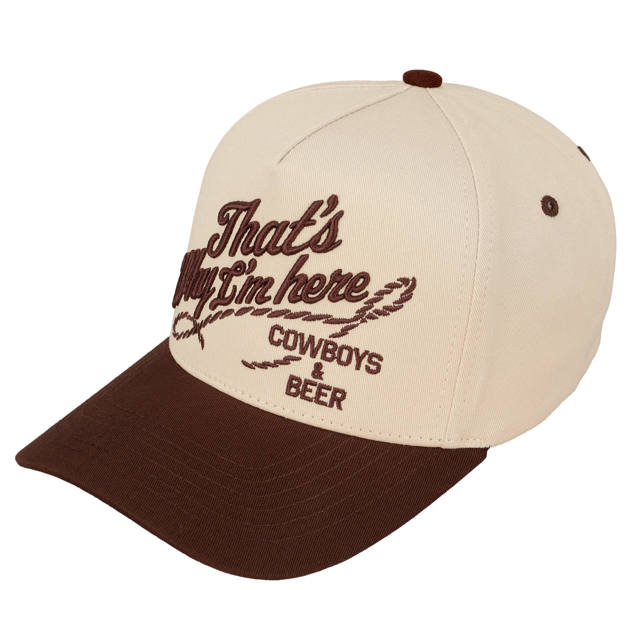 THAT'S WHY I'M HERE Cotton Trucker Cap