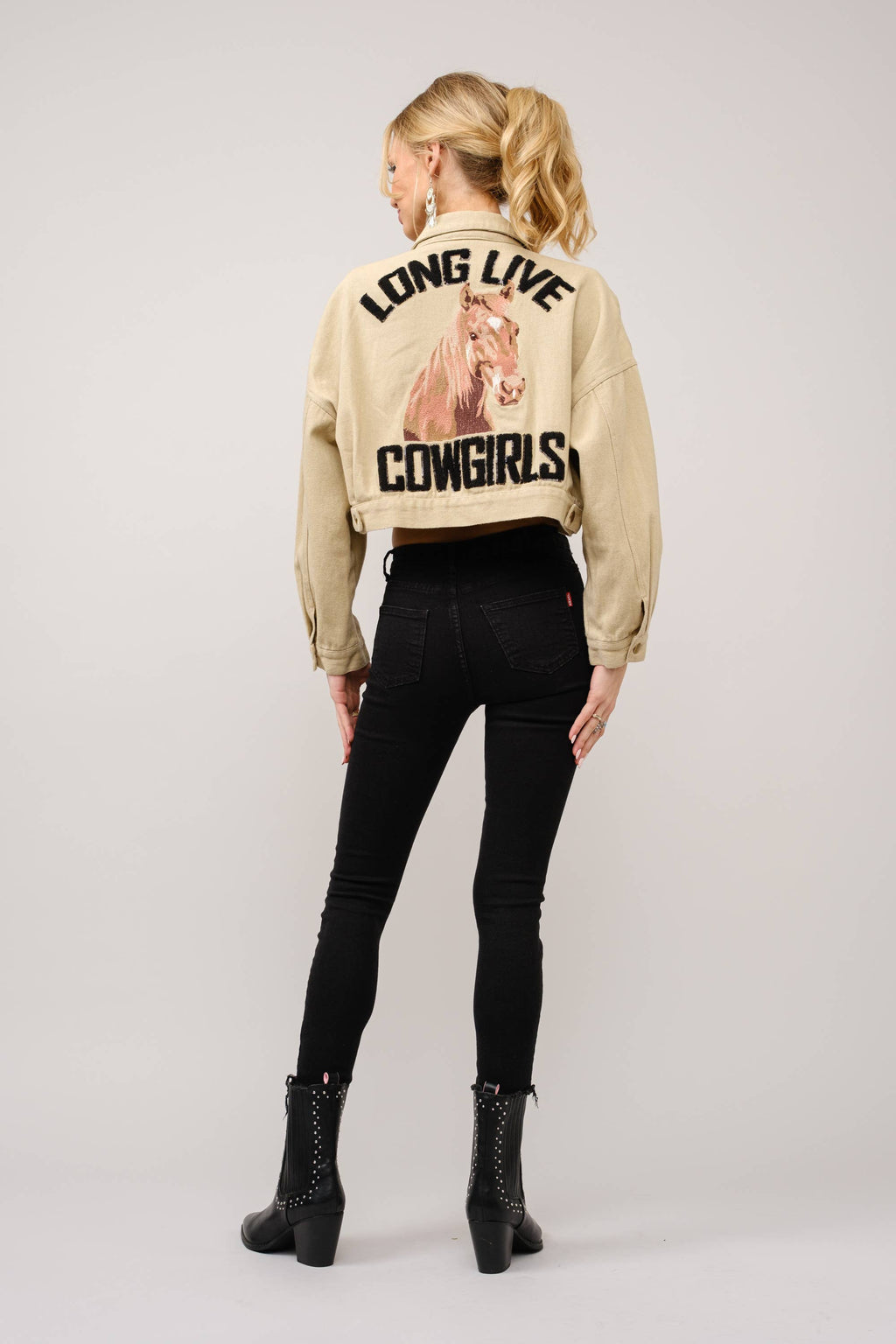 Pre-Order Long Live Cowgirls Patch Twill Denim Jacket