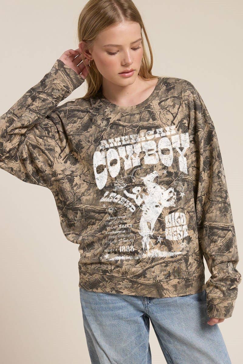 American Cowboy Legend Long Sleeve- Camo
