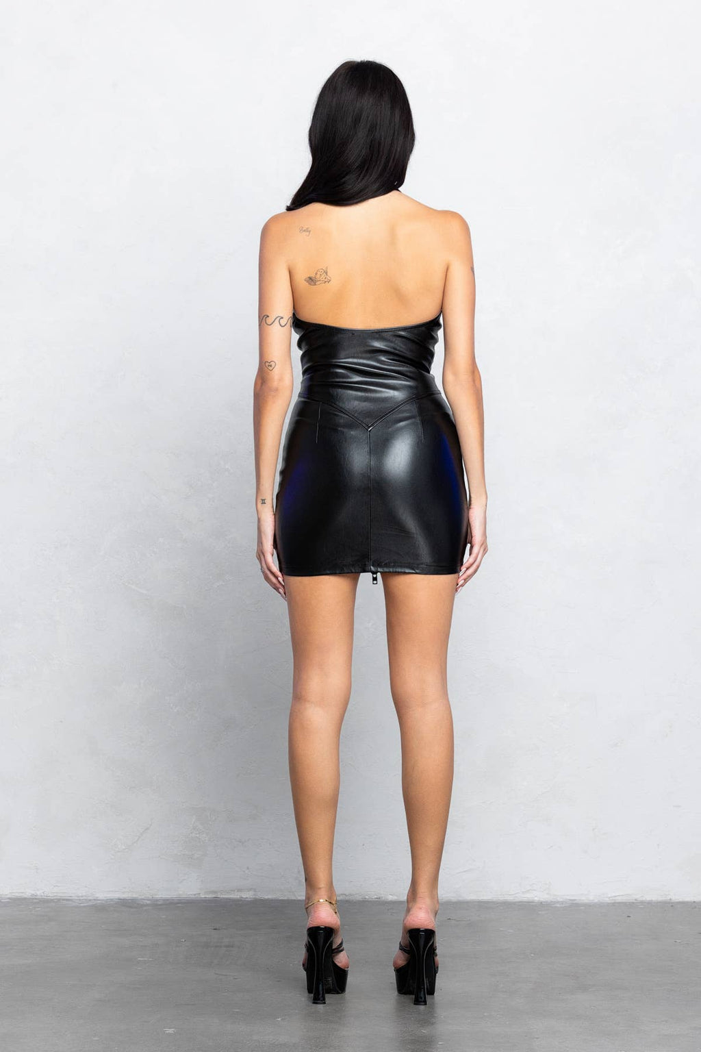 Vixen Leather Zipper Dress