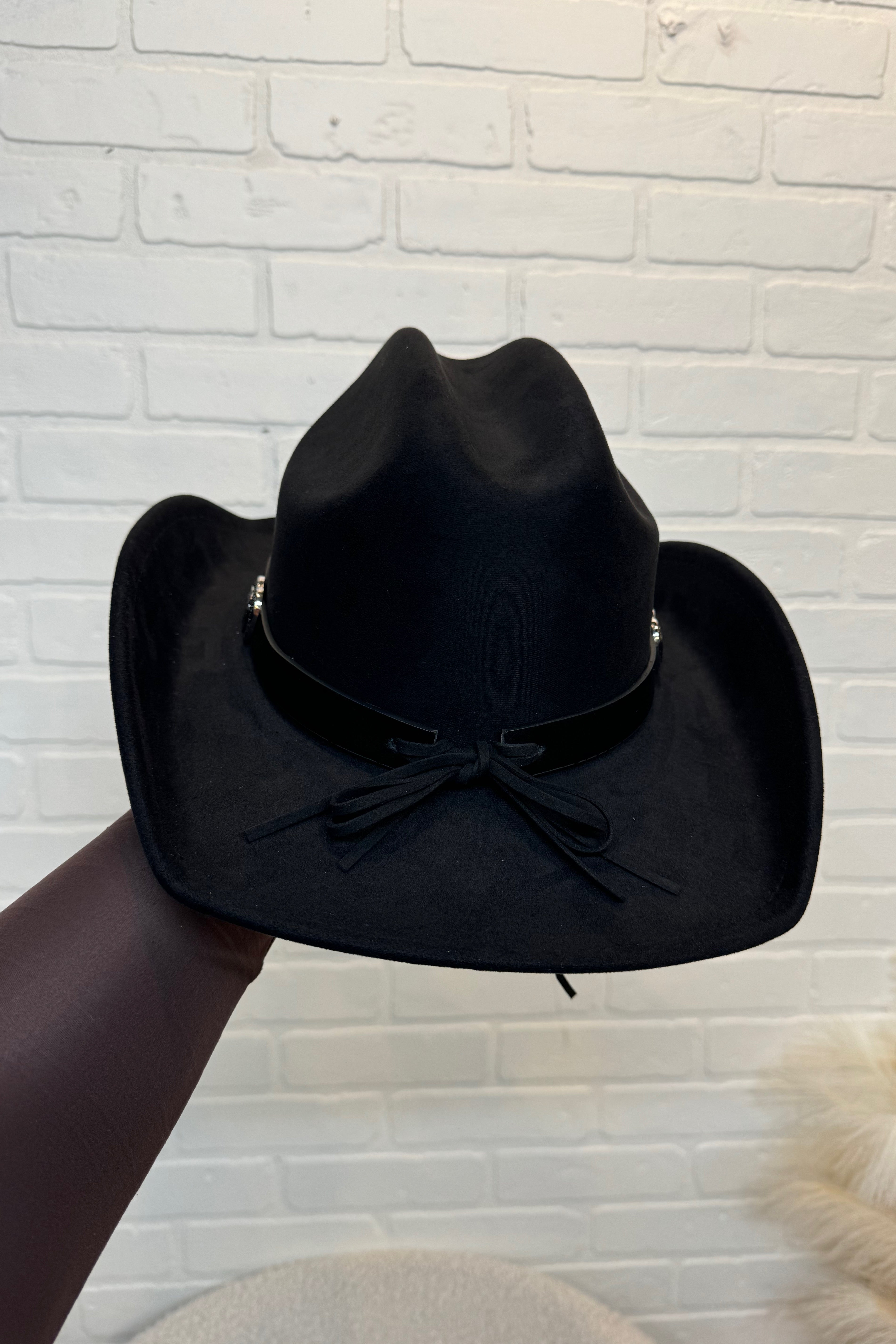 Heart Of Silver Cowgirl Hat - Black