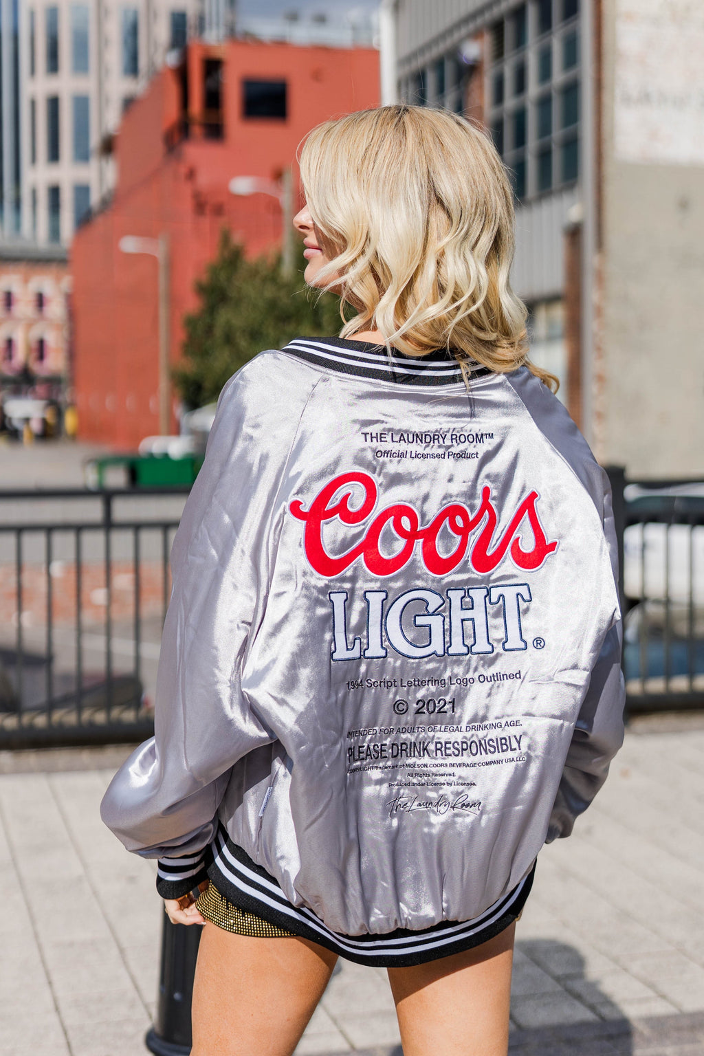 Coors Light Official TM Varsity Jacket - Silver