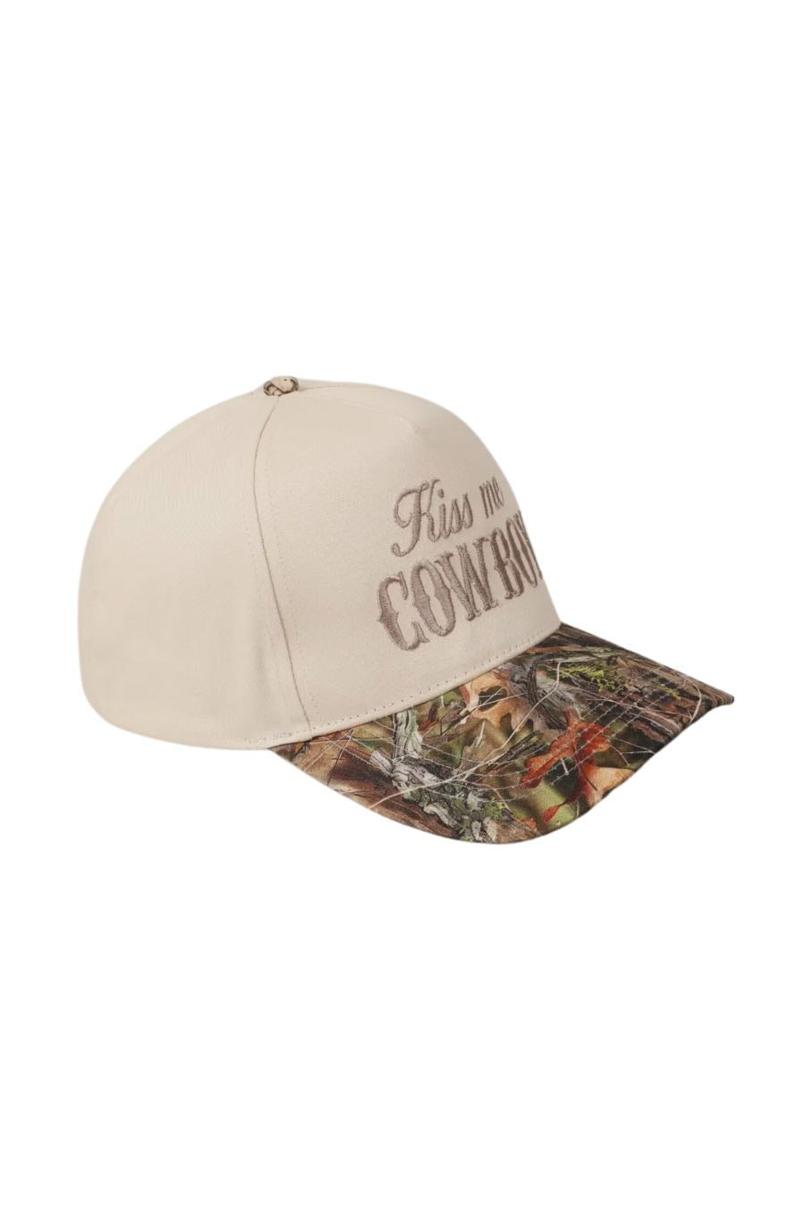 Kiss Me Cowboy Two Tone Camo Hat- Ivory