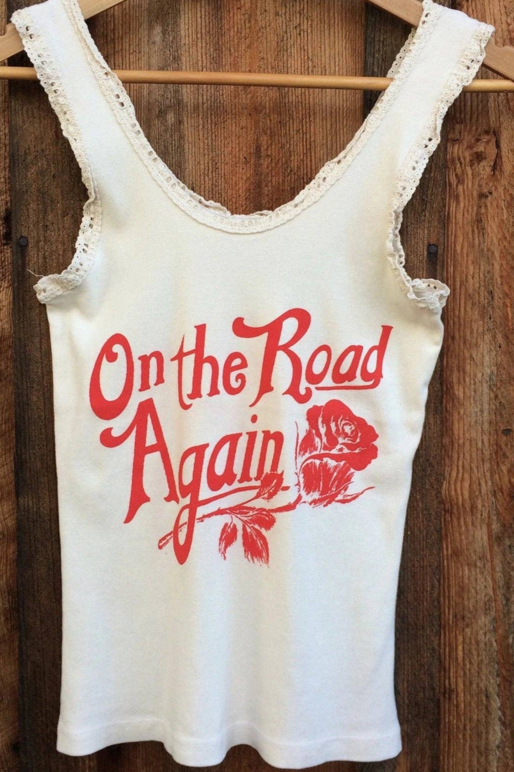 On The Road Again Vintage Lace Tank