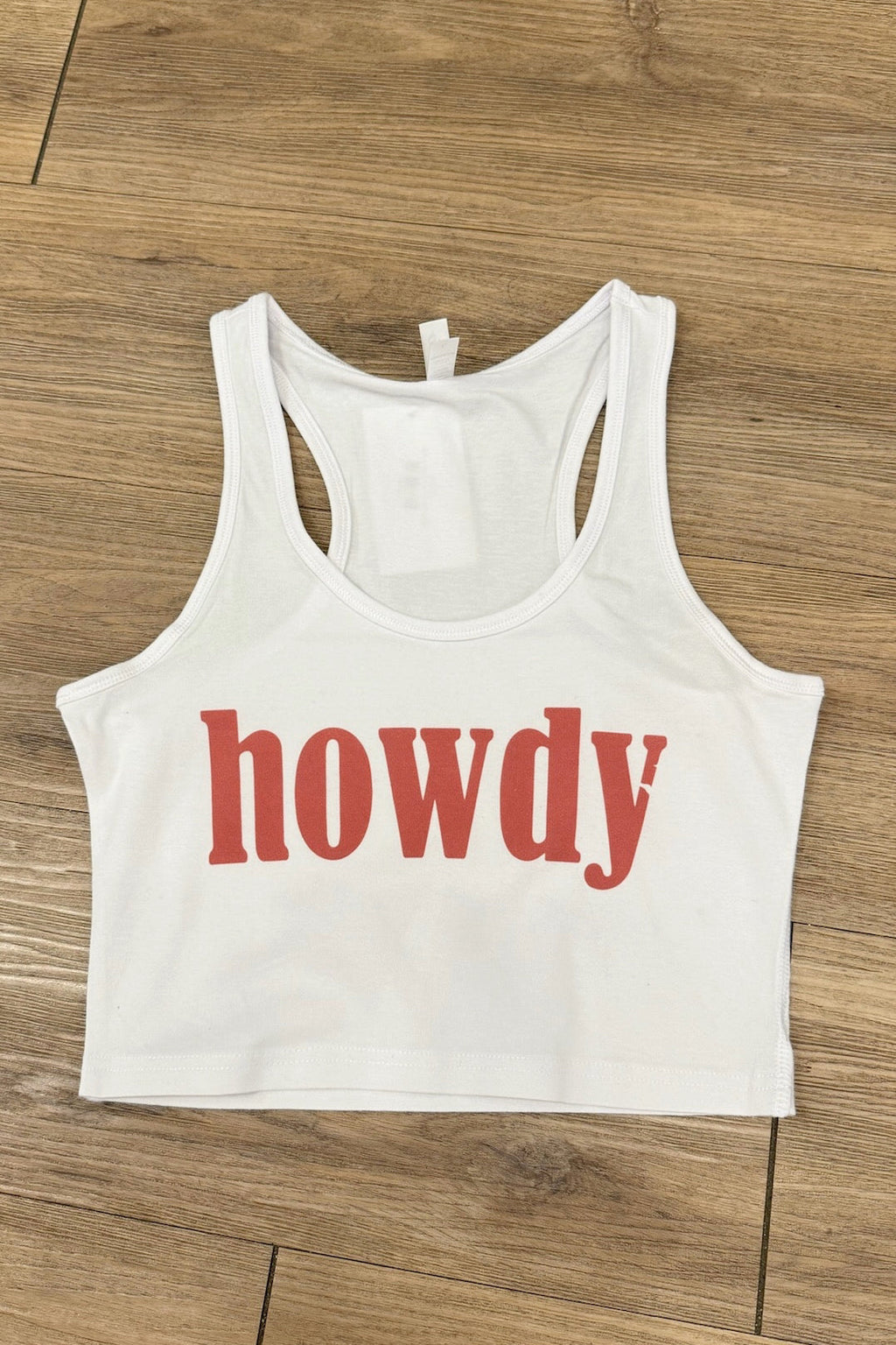 Howdy Racerback Tank - White