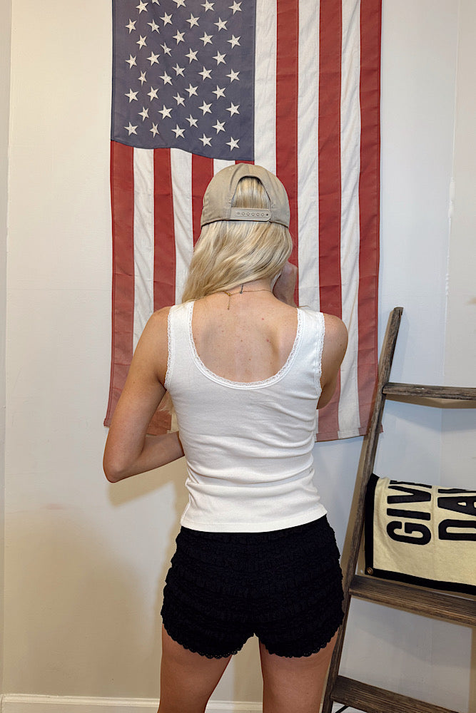 On The Road Again Vintage Lace Tank