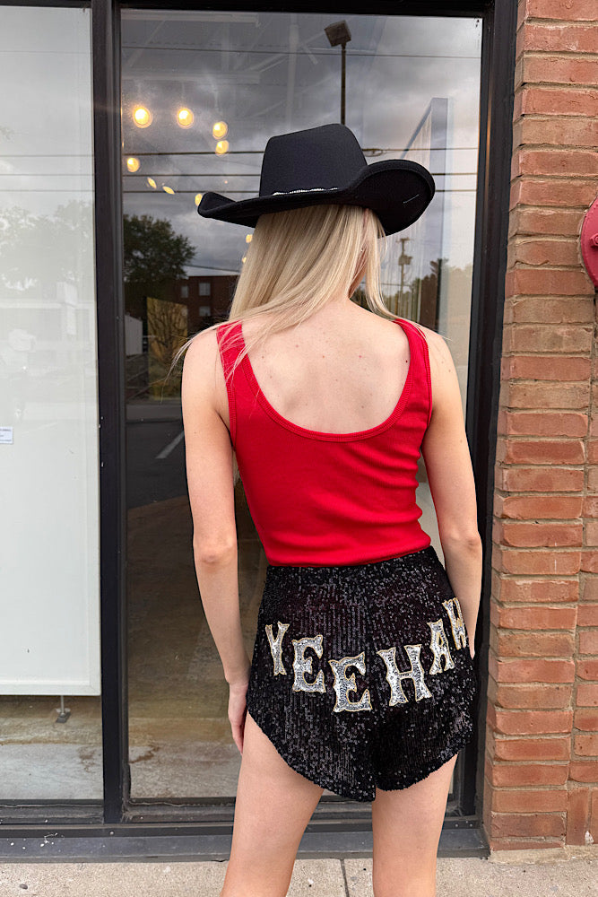 Rodeo Buckle Bodysuit - Red