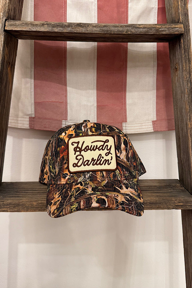 Howdy Darlin Dark Camo Hat