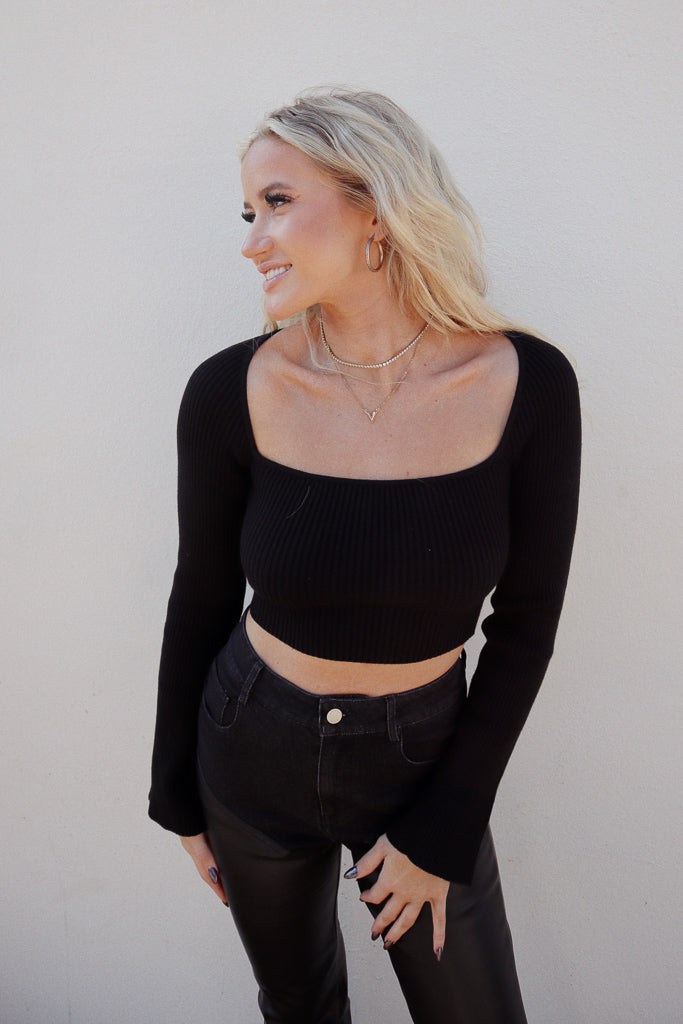 Mia Square Neck Long Sleeve