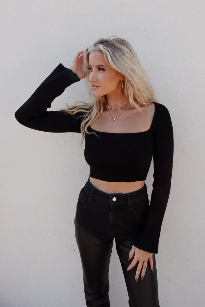 Mia Square Neck Long Sleeve