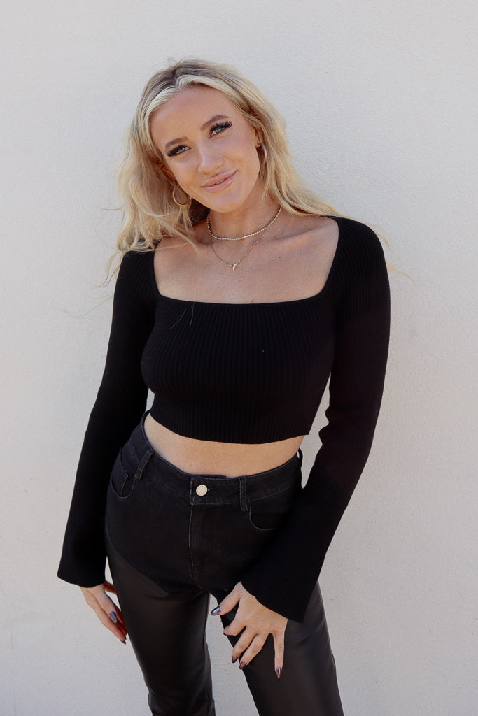 Mia Square Neck Long Sleeve