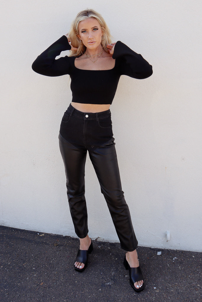 Mia Square Neck Long Sleeve