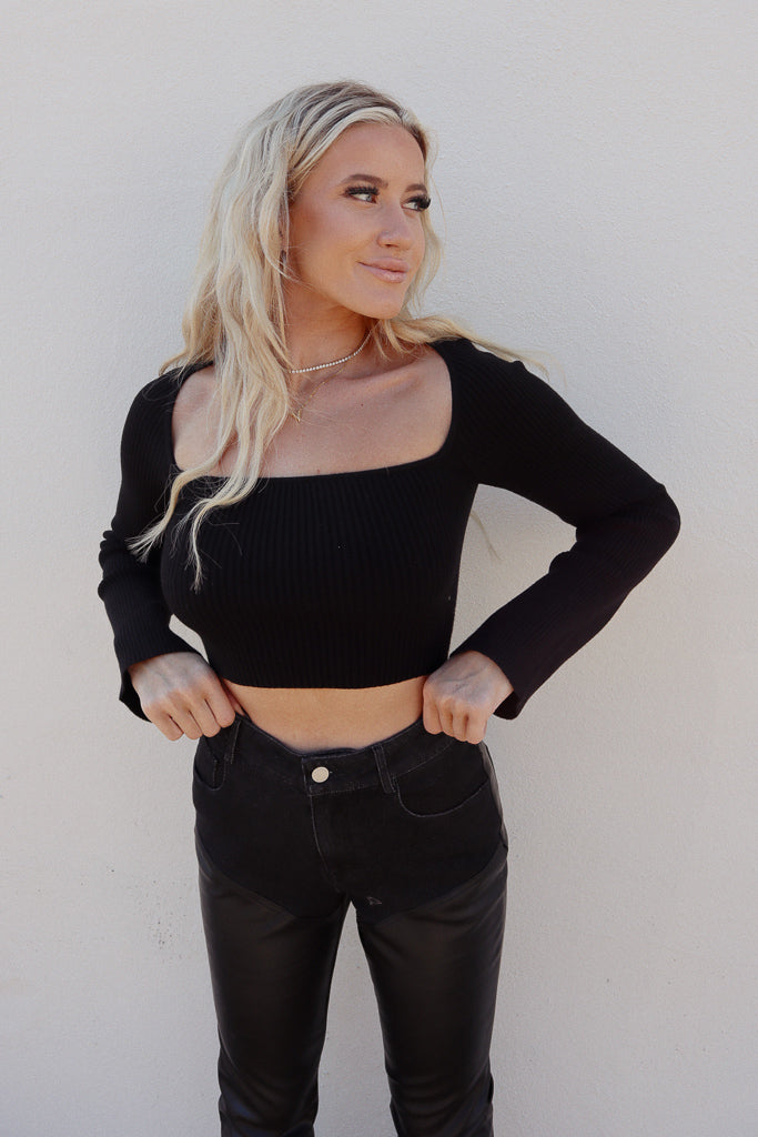 Mia Square Neck Long Sleeve