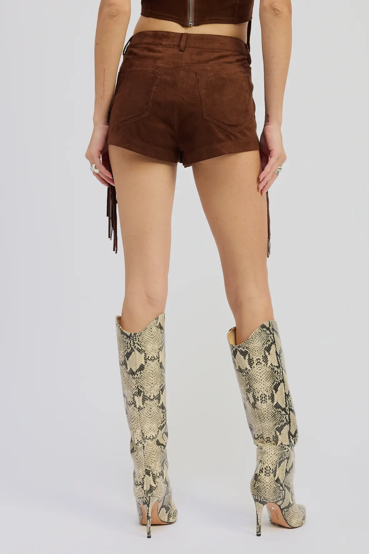 Bronco Suede Fringe Shorts