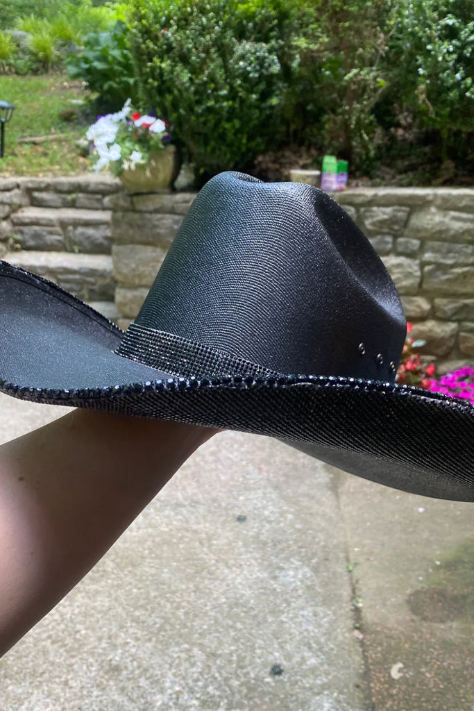 Pre-Order Official Rhinestone Cowgirl Hat - Black