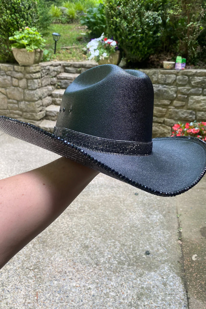 Pre-Order Official Rhinestone Cowgirl Hat - Black