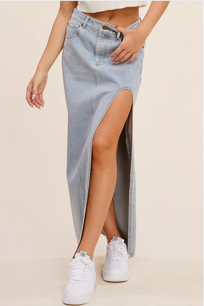 Dallas Denim Maxi Skirt
