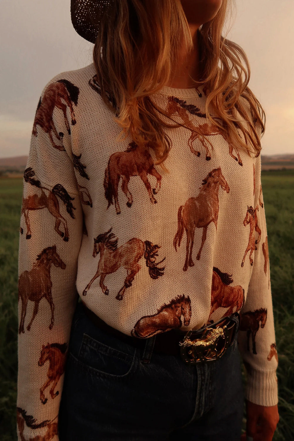 Mumu Bonfire Sweater- Horse