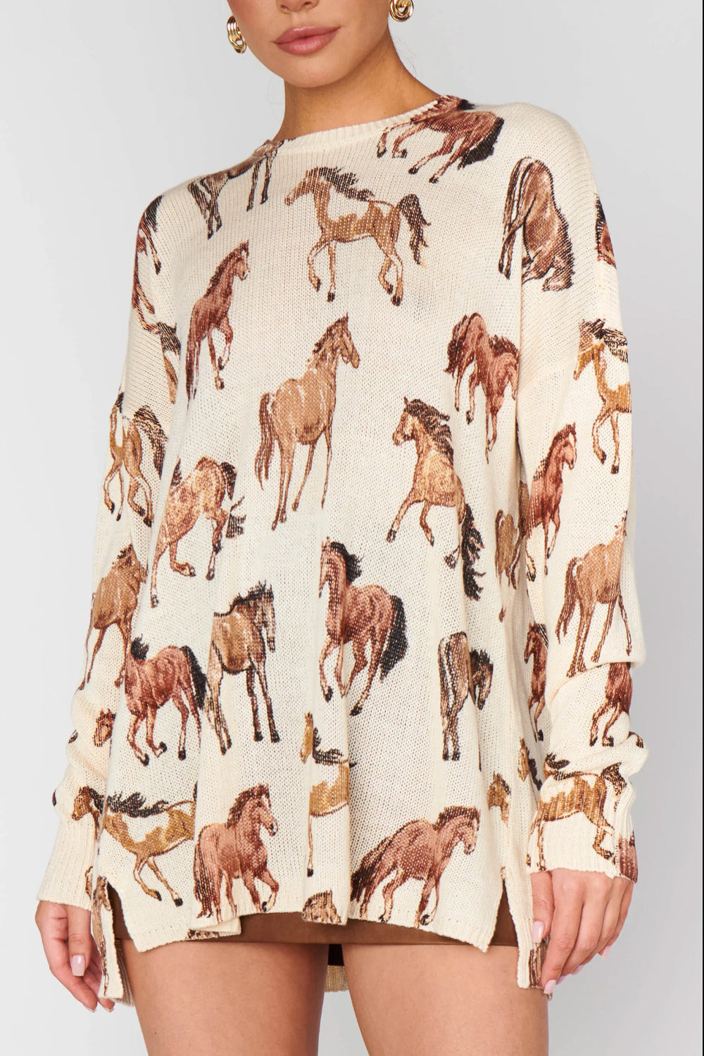 Mumu Bonfire Sweater- Horse