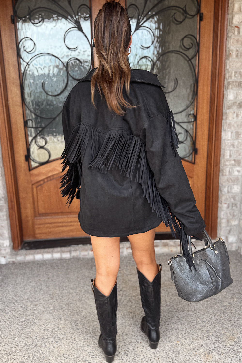 Laredo Fringe Jacket- Black