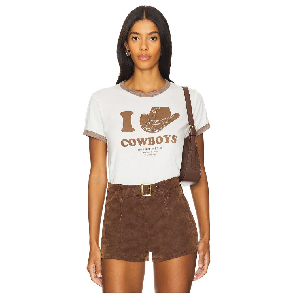 I Heart Cowboys - Perfect Ringer Tee