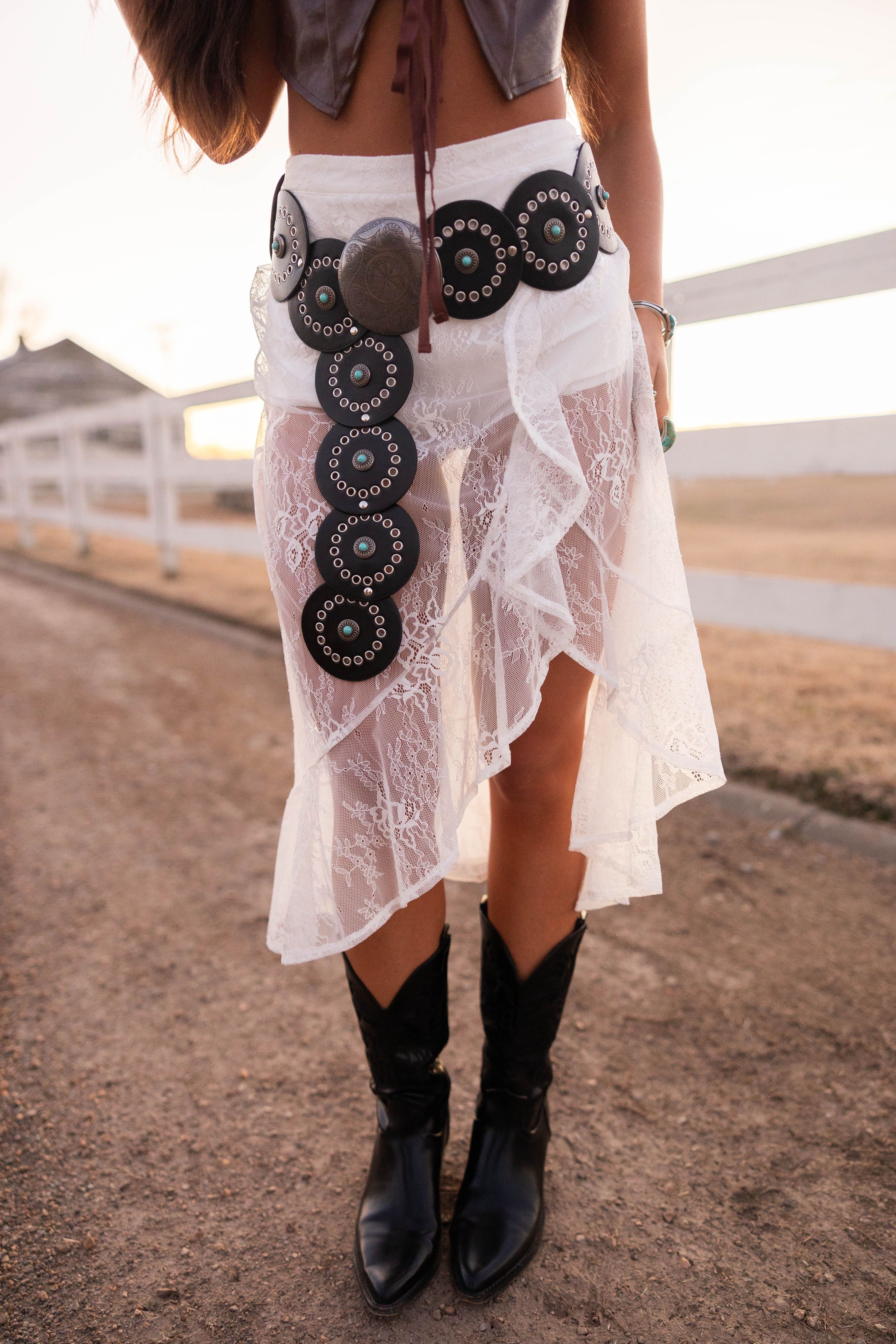 Sierra Lace Maxi Skirt - White
