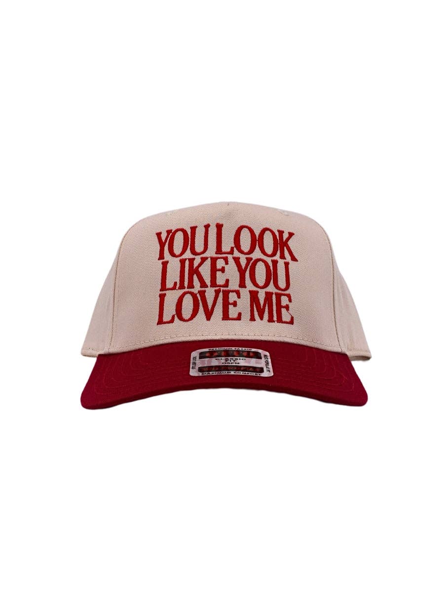 You Look Like You Love Me Hat- Red/Natural