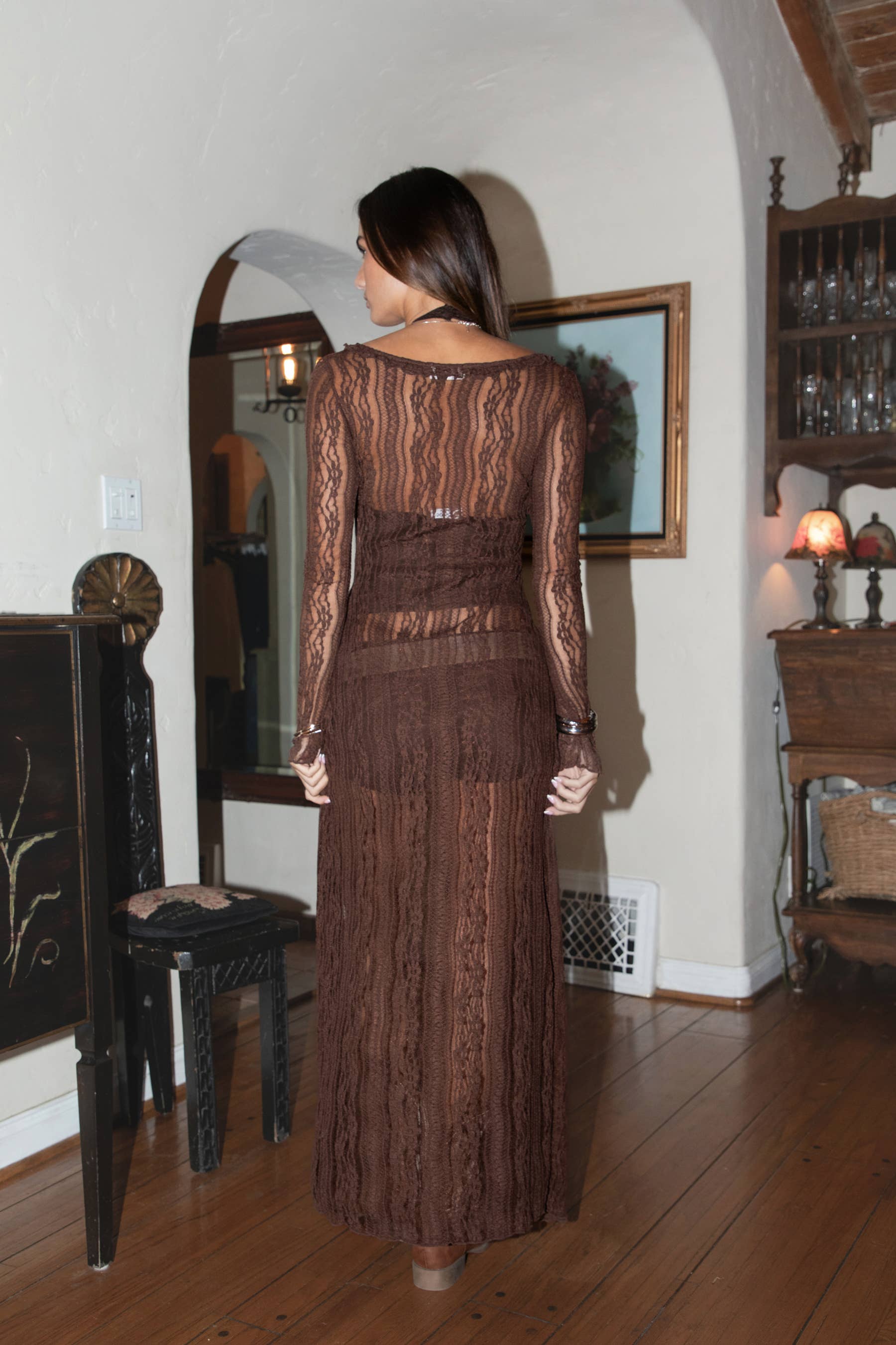 Wildera Lace Duster-Brown