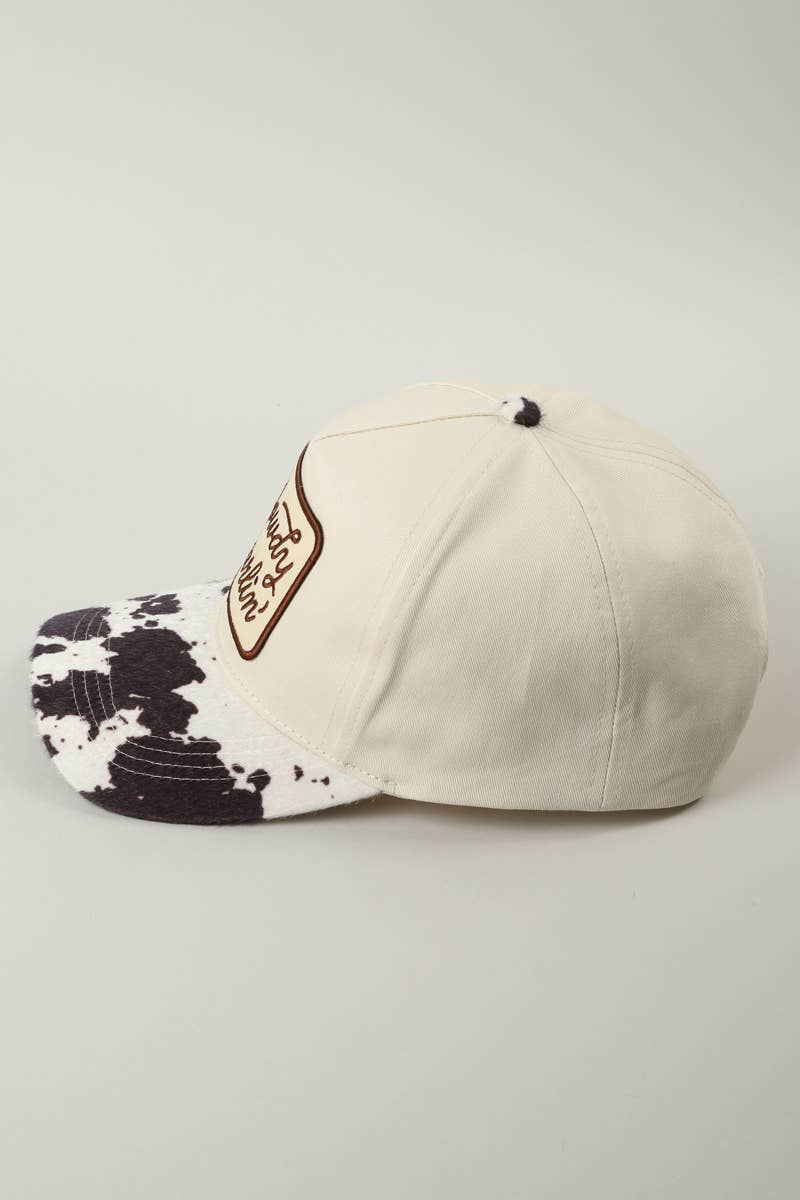 Howdy Darlin Two Tone Cow Print- Black