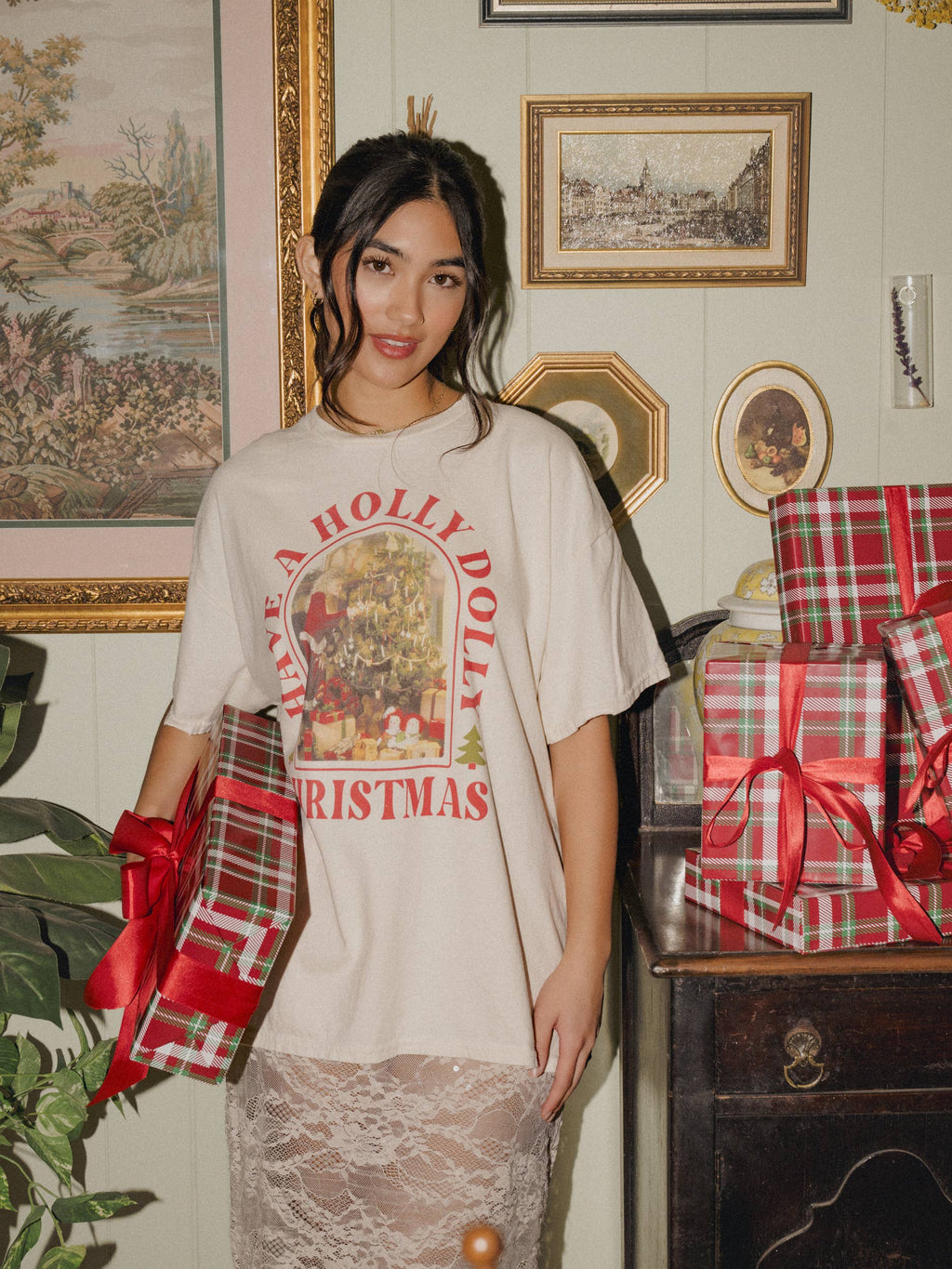 Have a Holly Dolly Christmas Tee